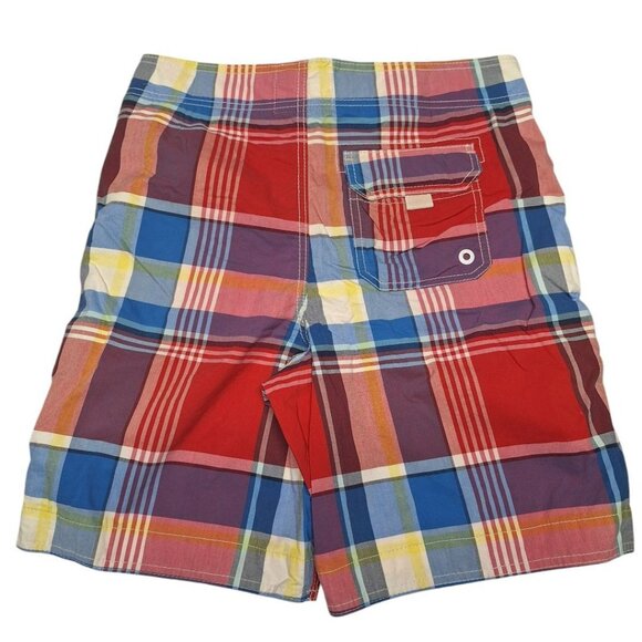 Abercrombie & Fitch Swim Shorts Colorful Plaid Board Bottom Mens Small Tie Waist - Picture 2 of 9